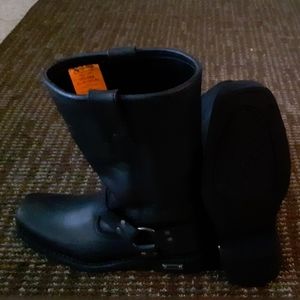 New Black Leather Boots